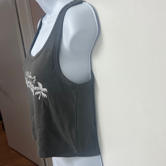 Billabong Beach Path Cropped Tank Top, Off-Black, raw edged bottom, Sz XL, NWT - Picture 8 of 12